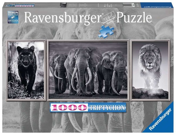 Palapeli Panter, Elefanten, L&ouml;we 1000p